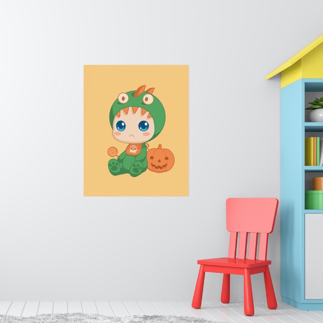Poster Costume Dinosaure Halloween Cute Baby Dragon (Pépinière 1)