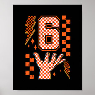 Poster Costume Halloween à carreaux Number 6 Matching 67