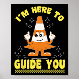 Poster Costume Halloween Cône de la circulation Je suis i