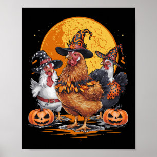 Poster Costume Halloween poulet drôle saison Éffrayante C