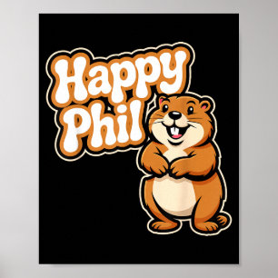 Poster Costume mignon de Punxy Phils pour la journée de l