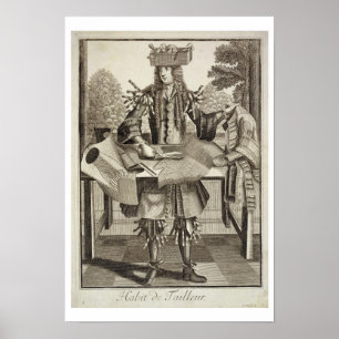 Poster Costume pour un Tailor, pub. par Gerard Valck (165