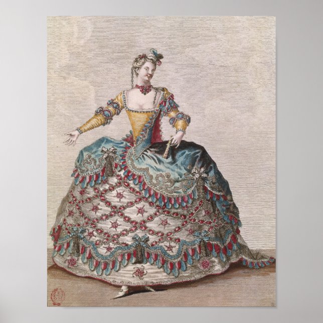 Poster Costume pour une femme indienne (Devant)