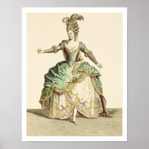 Poster Costume pour Vénus dans plusieurs opéras, gravé