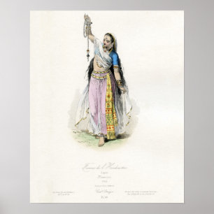 Poster Costume traditionnel des femmes indiennes