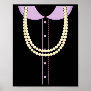 Poster Costume Vielle Dame 100 Jours De Perles D'École Gr