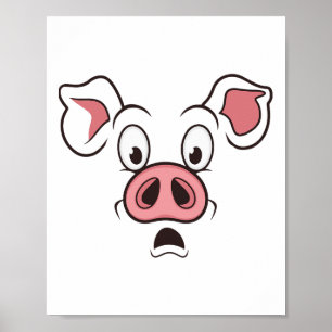 Poster Costume visage de porc