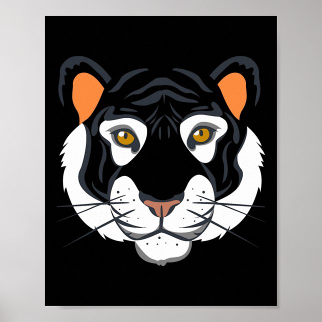 Poster Costume visage tigre Halloween Faire semblant d'êt (Devant)