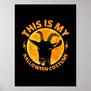 Poster Costumes de chèvre d'Halloween Amusant éleveur de 