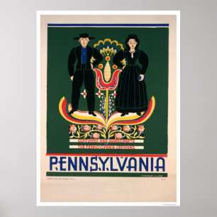 Poster Costumes de couple Amish 1938 WPA