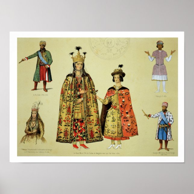 Poster Costumes des XVIIe et XVIIIe siècles, plaque 56 (Devant)