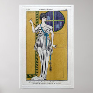 Poster Costumes Parisiens Art Nouveau par George Barbier