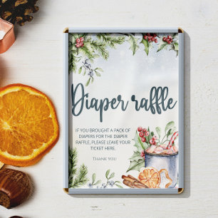 Poster Cosy Winter Hot Cocaca Rupture de couche neigeuse 