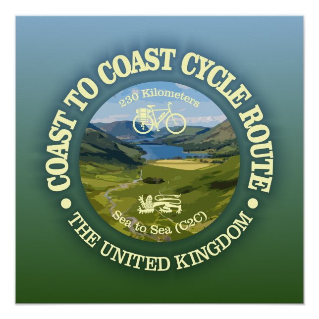 Poster Côte à côte "C2C" (cyclisme c) (Devant)