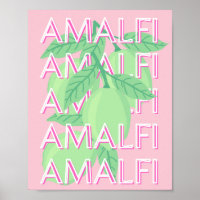 Côte d'Amalfi, Italie Art Voyage, Rose
