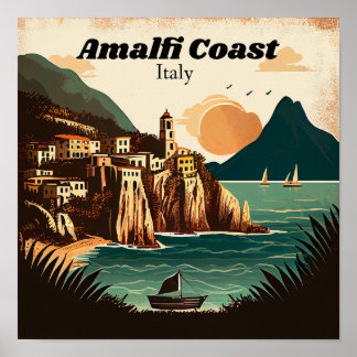 Poster Côte d'Amalfi Vintage