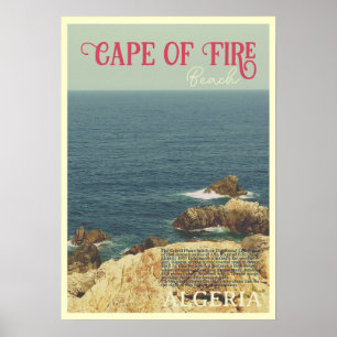 Poster Côte de la plage du Cap de Feu Jijel, Algérie