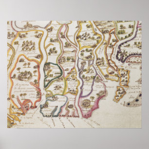 Poster Côte de l'Afrique et de la rivière Gambie   1622