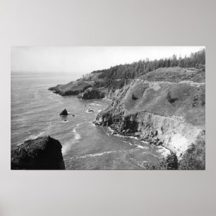 Poster Côte de l'Oregon Nord de Look Out Cape Fowlweathe