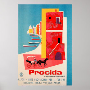 Poster Côte de Procida, Naples, Italie