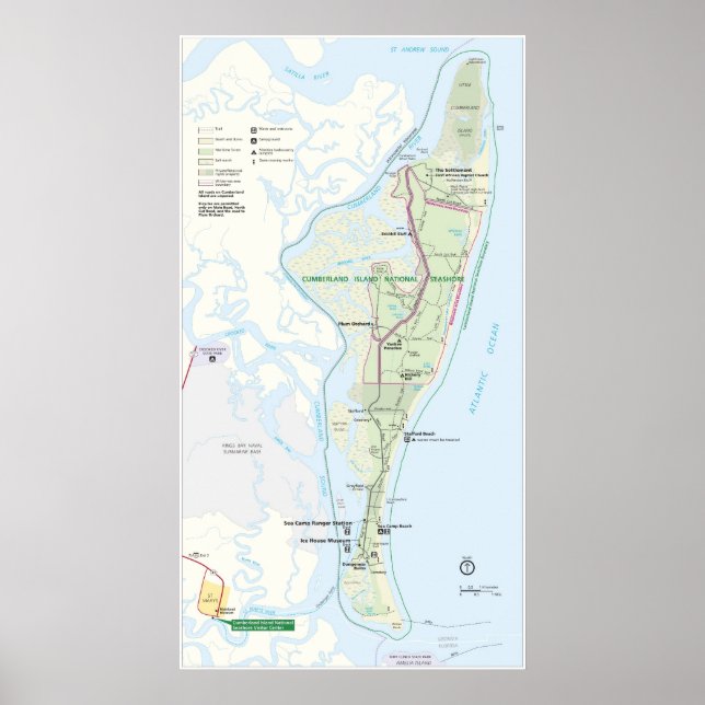 Poster Côte nationale de l'île Cumberland (Devant)