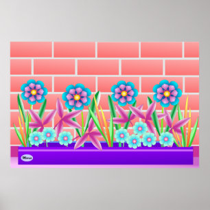 Poster Côté soleil de l'affiche du jardin