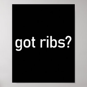 Poster Côtes Ai Fatigué Barbecue Fumer Texas Tex Mex Cita