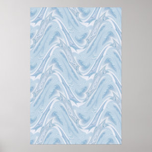 Poster Coton Bonbons Bleu Abstrait