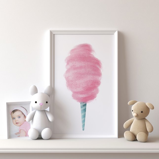 Poster Coton rose et fluffé Candy Nursery (Créateur téléchargé)