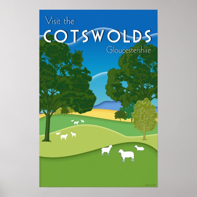 Poster Cotswolds, Gloucestershire (Devant)