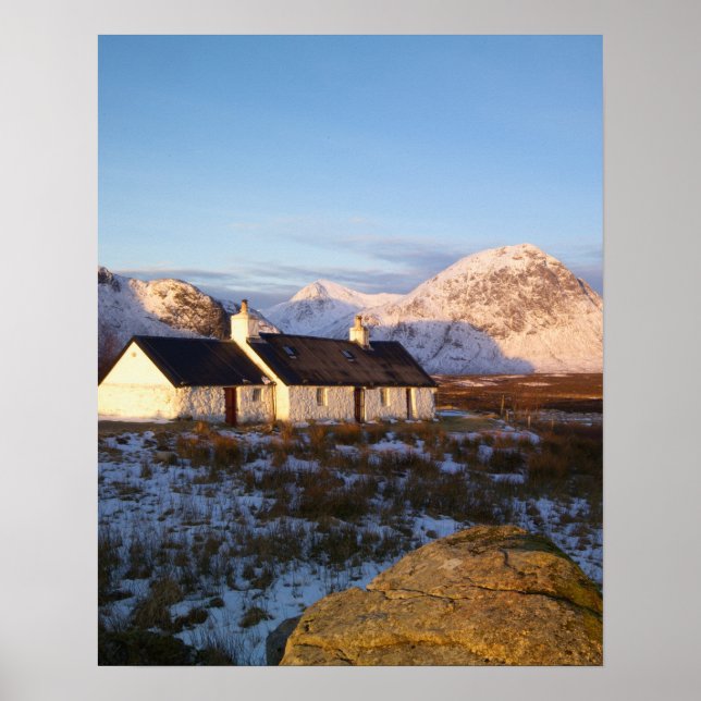 Poster Cottage Blackrock, Glencoe, Highlands, Écosse (Devant)