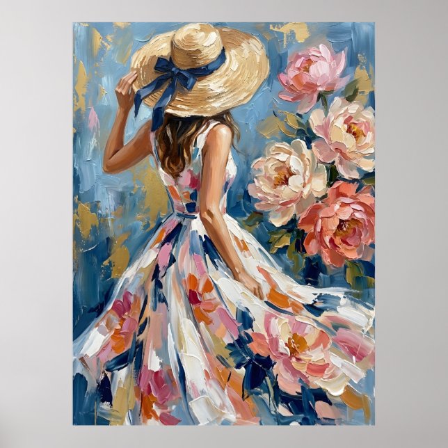 Poster Cottage core impressionniste féminin  (Devant)