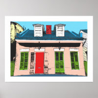 Cottage créole rose