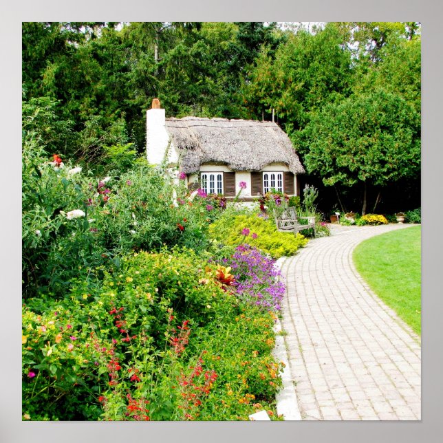 Poster Cottage dans les Jardins Anglais (Devant)