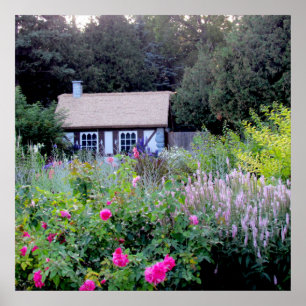 Poster Cottage dans les Jardins Anglais