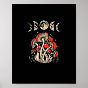 Poster Cottagecore Champignons Académie Goblincore Esthét