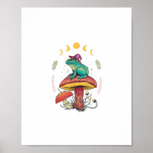 Poster Cottagecore Esthétique Goblincore Grenouille Magic