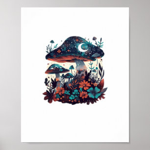 Poster Cottagecore et Foire des champignons Goblincore es