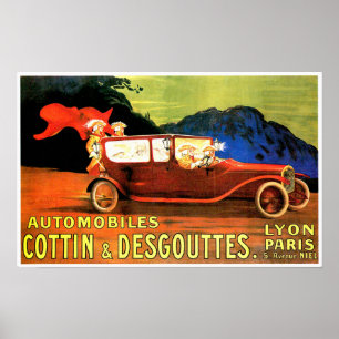 Poster Cottin & Desgouttes ~ Vintage French Motor Car Ad