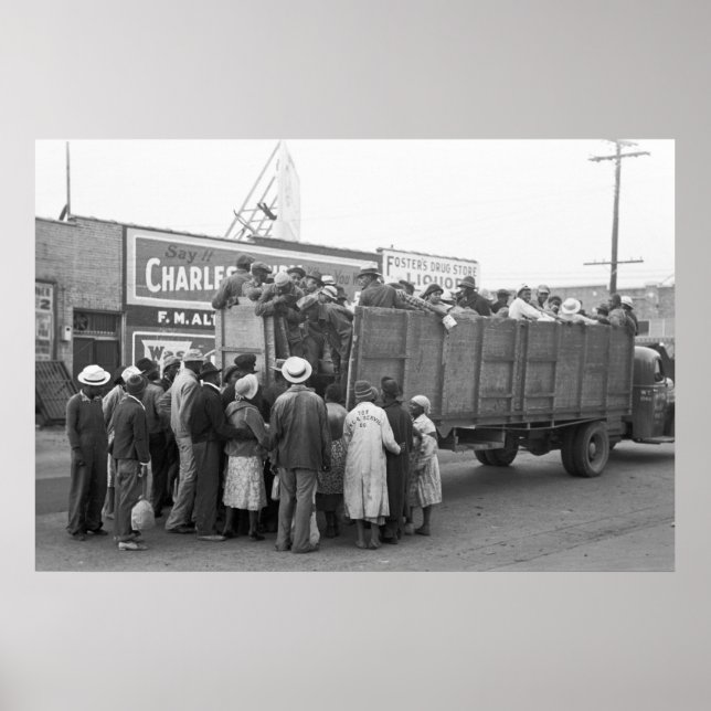Poster Cotton Pickers, 1938 (Devant)