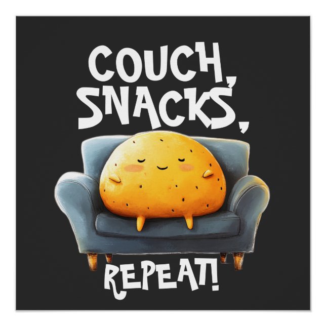 Poster Couch Potato Funny (Devant)