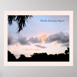 Poster Couché de soleil en Floride en août