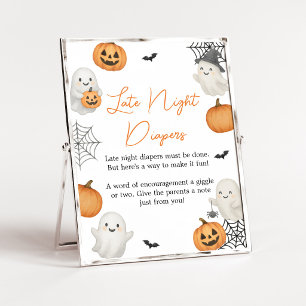 Poster Couche pour la nuit d'Halloween A Little Boo Pumpk