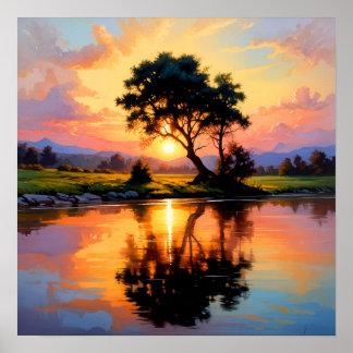 Poster coucher de soleil