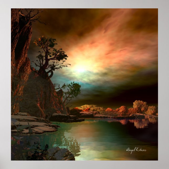 Poster Coucher de soleil (Devant)