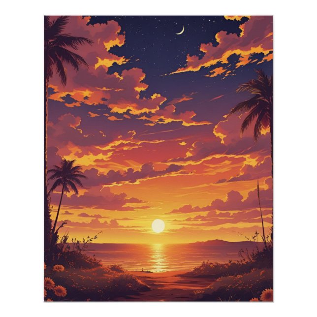 POSTER COUCHER DE SOLEIL (Devant)