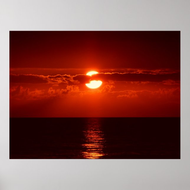 Poster coucher de soleil-205717 coucher de soleil, nuages (Devant)