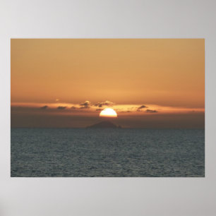 Poster Coucher de soleil à Antigua I Photos du paysage ma