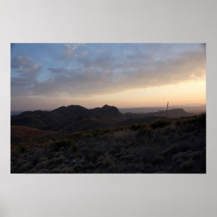 Poster Coucher de soleil à Big Bend