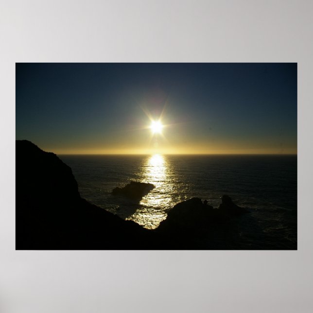 Poster Coucher de soleil à Big Sur (Devant)